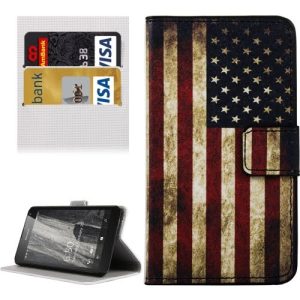 Lumia 650 Retro US Flag Wallet Case