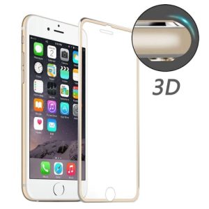 iPhone 7 Tempered Glass Curved Gold Border