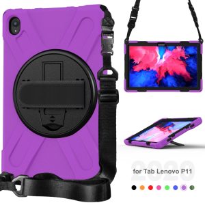 Lenovo Tab P11 Shockproof Case with Holder and Strap