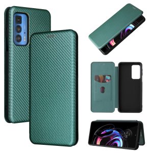 Motorola Edge 20 Carbon Fiber Wallet Case with Card Slots
