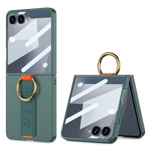 Samsung Galaxy Z Flip7 5G Integrated Ultrathin Shockproof Phone Case with Ring Wrist Strap