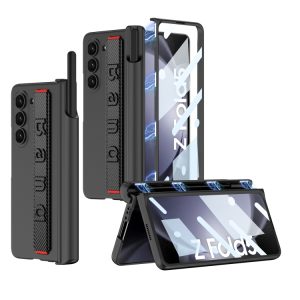 Samsung Galaxy Z Fold5 Magnetic Folding Hinge Phone Case with Wrist Strap & Pen Holder