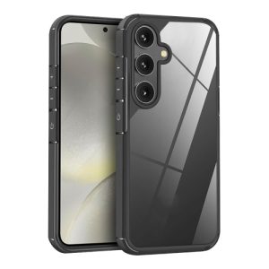 Samsung Galaxy S25 5G Transparent Shockproof Phone Case (Black)