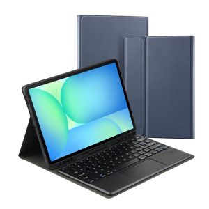 Samsung Galaxy Tab S10 FE+ Touchpad Bluetooth Keyboard Leather Tablet Case
