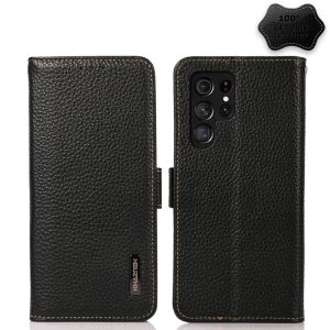 Galaxy S22 Ultra 5G Genuine Leather RFID Case