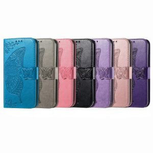 Huawei P50 Butterfly Embossed Wallet Case