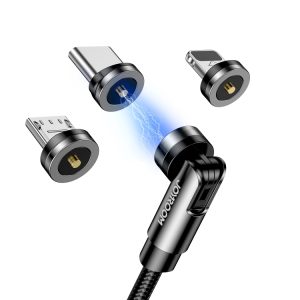 8 Pin / Type C / Micro USB Charge Cable (Black)