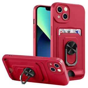 iPhone 14 Case with Ring Holder and Rear Card Slot