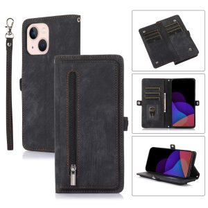 iPhone 14 Wallet Case with Zipped Pocket