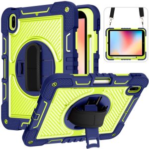 iPad 10th Gen 10.9 Silicone Tablet Case with Rotating Holder