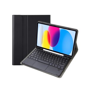 iPad 10th Gen 10.9 Leather Bluetooth Keyboard Case with Pen Slot