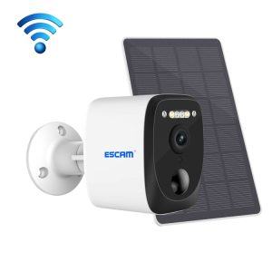 Solar-powered PT WIFI IP Camera: PIR Alarm, Night Vision & Audio.