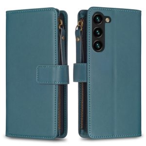Galaxy S24 Leather ZipWallet Case - 9-Card Slot Flip Cover