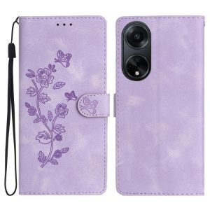 OPPO A98 5G Embossed Flower Pattern Wallet Case