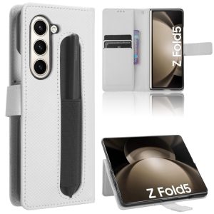 Galaxy Fold5 Leather Texture Wallet Case with Pen Slot