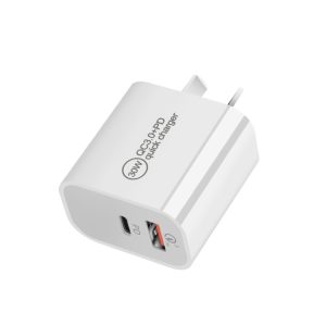 PowerPulse 30W Dual-Port Fast Charge Adapter - USB-C & QC3.0