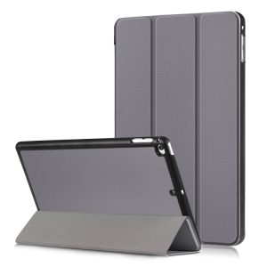 SleekFold Mini - Tri-Fold Leather Case for iPad Mini 4 - Charcoal Grey