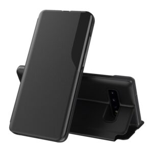 Samsung Galaxy S10 Plus Attraction Flip Holder Leather Phone Case (Black)