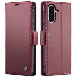 Samsung Galaxy A56 Butterfly Buckle Litchi Texture RFID Anti-theft Leather Phone Case