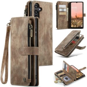 Samsung Galaxy A16 5G Card Slots Zipper Wallet Leather Phone Case