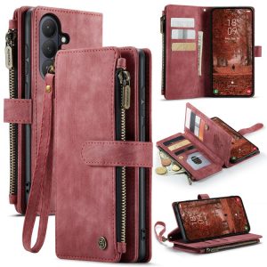Samsung Galaxy S26 5G Card Slots Zipper Wallet Leather Phone Case - Brown