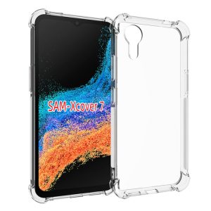 Samsung Galaxy Xcover 7 Shockproof Non-slip Thickening TPU Phone Case (Transparent)