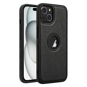iPhone 15 Leather Texture Stitching Phone Case