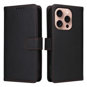 iPhone 16 Pro Max 2 in 1 Detachable Genuine Leather Wallet Phone Case