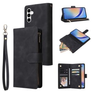 Samsung Galaxy A35 5G Multifunctional Frosted Zipper Wallet Leather Phone Case