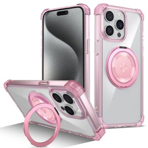 iPhone 15 Pro Max MagSafe Magnetic Phone Case with Rotating Stand