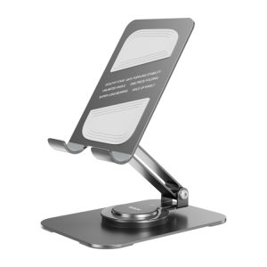 Desktop Rotating Metal Mobile Phone Holder (Grey)
