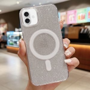iPhone 16 Plus Transparent Glitter MagSafe Phone Case
