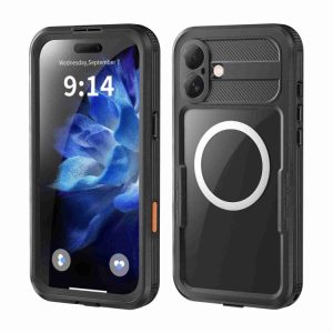 iPhone 16 Waterproof Rugged MagSafe Phone Case(Black)