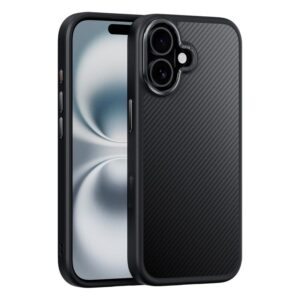 iPhone 17 Carbon Fiber Kevlar MagSafe Magnetic Phone Case(Black)