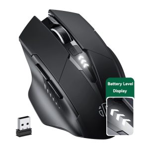 Inphic Home Gaming Wireless Mechanical Mouse- Black