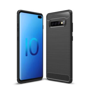 Galaxy S10 Plus Brushed Texture Carbon Fiber TPU Case