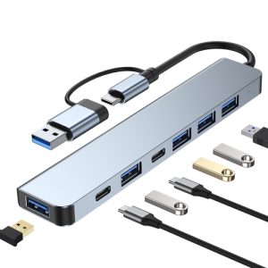 7 in 1 USB 3.0 and USB-C to USB 3.0, USB 2.0 HUB Adapter
