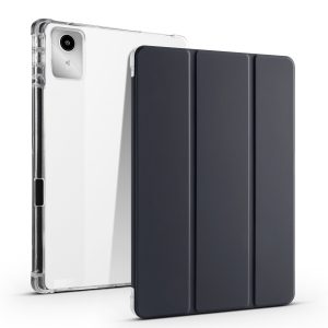 Lenovo Tab M11 Three-Fold Clear TPU Leather Tablet Case with Pen Slot