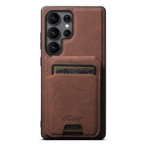 Samsung Galaxy S25 Ultra 5G Suteni Litchi Texture Leather Detachable Wallet Back Phone Case